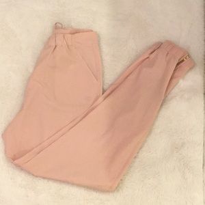 Blush Albion jetsetter joggers.